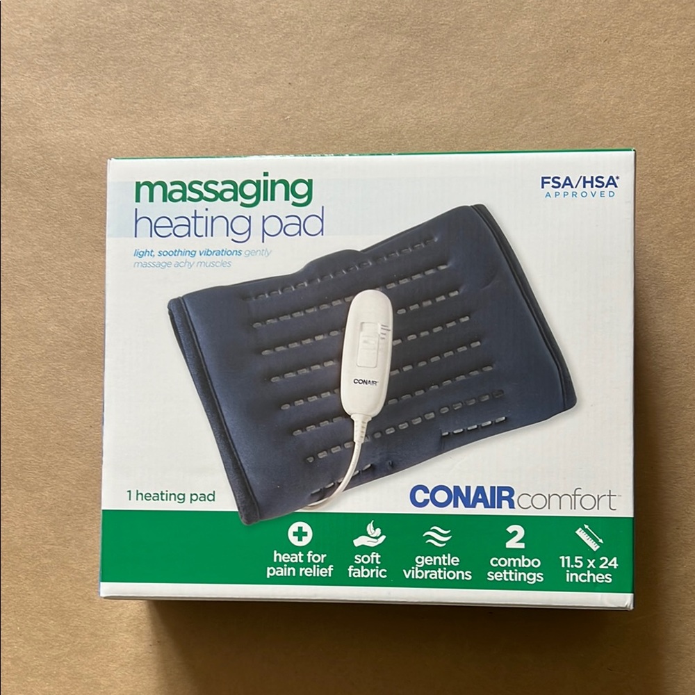 Conair Comfort Massaging Heating Pad - Dark Blue